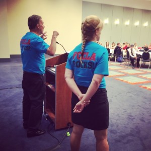 "Leadership for a Lifetime" talk to high schools seniors, at FCCLA National Conference in Washington, DC, July 2015, with Dennis Trittin and Arlyn Lawrence